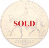 イギリス　2002年　5ポンド　プルーフ金貨　エリザベス2世　即位50周年記念 NGC PF70 U-CAMEO　完全未使用パーフェクト鑑定
