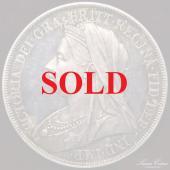 イギリス　ビクトリア(ヴィクトリア)　1893年　クラウンプルーフ銀貨　NGC　PF63