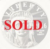 アメリカ　2016W　$100　アメリカンイーグル　白銀貨　ジョンメルカンティラベル　PCGS PR70DC