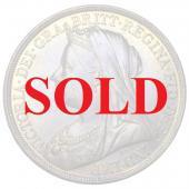 イギリス　1894年　クラウン銀貨　ヴィクトリアビクトリア　ヴェールドヘッド　美麗トーン