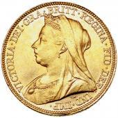 イギリス領オーストラリア　1899年銘　ソブリン金貨 シドニーミント　ヴィクトリア　ビクトリア　ヴェールドヘッドUNC未使用