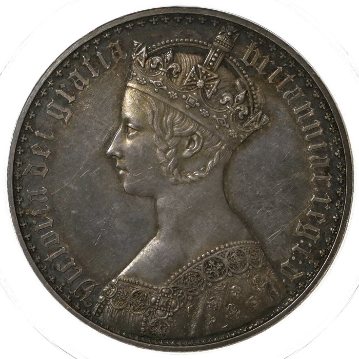 イギリス 1847年ヴィクトリアビクトリアゴシッククラウン プルーフ銀貨