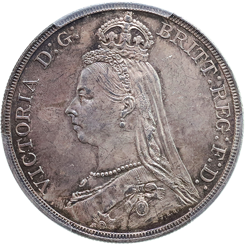 ☆1845 イギリス クラウン銀貨 ヴィクトリア女王 英国 MS61 1クラウン ...
