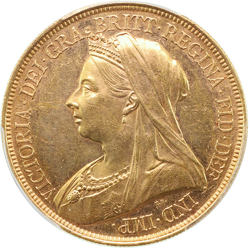 イギリス グレートブリテン 1893年銘 5ポンド金貨 ビクトリア
