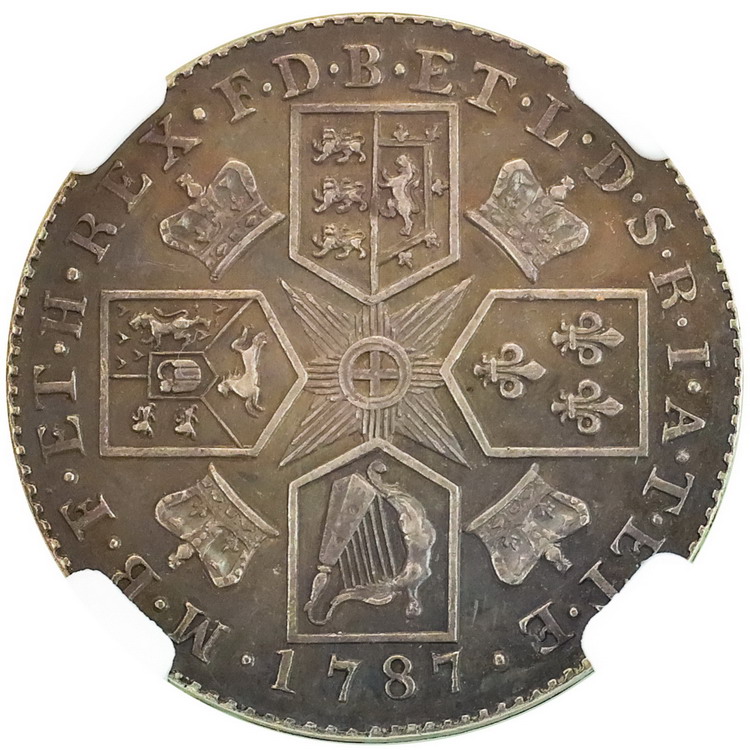 イギリス 1787年 シリング銀貨 パターン試作プルーフ ジョージ3世 NGC 