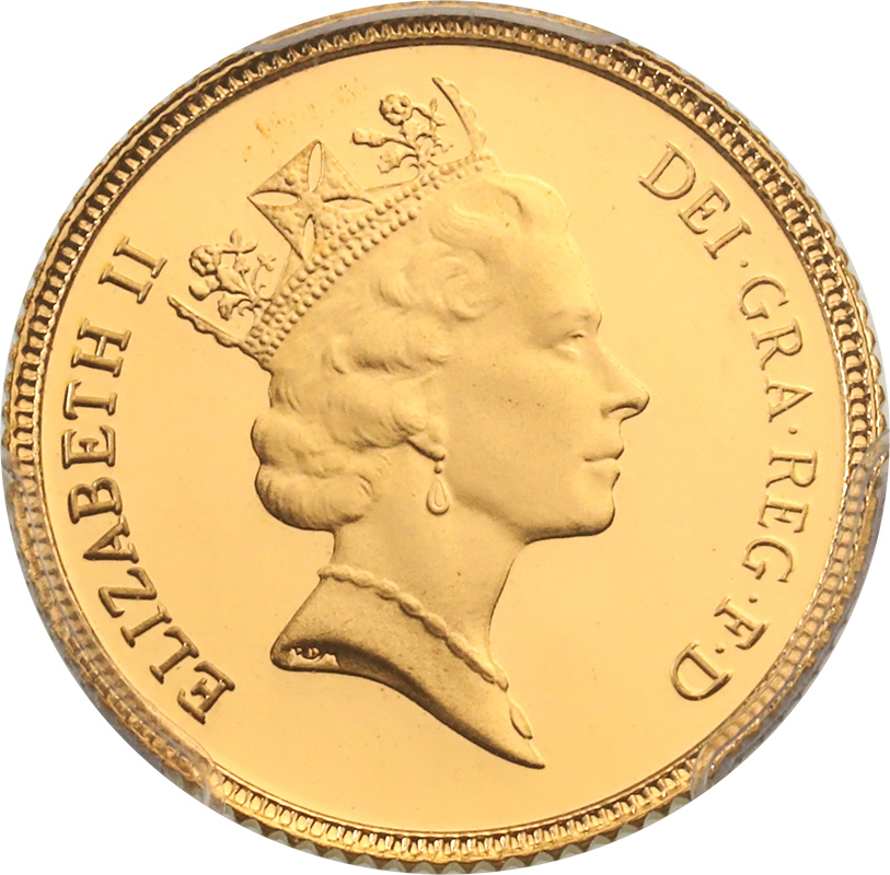 イギリス 1987年 1/2ソブリン 金貨 エリザベス2世 聖ジョージと竜退治 ...