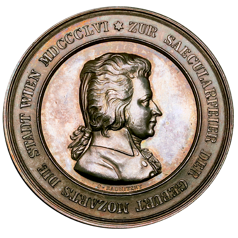 オーストリア 1856年 モーツァルト 生誕100周年記念 銀メダル