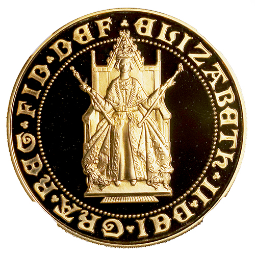 イギリス 1989年 5ソブリン 金貨 エリザベス2世 ソブリン金貨500周年