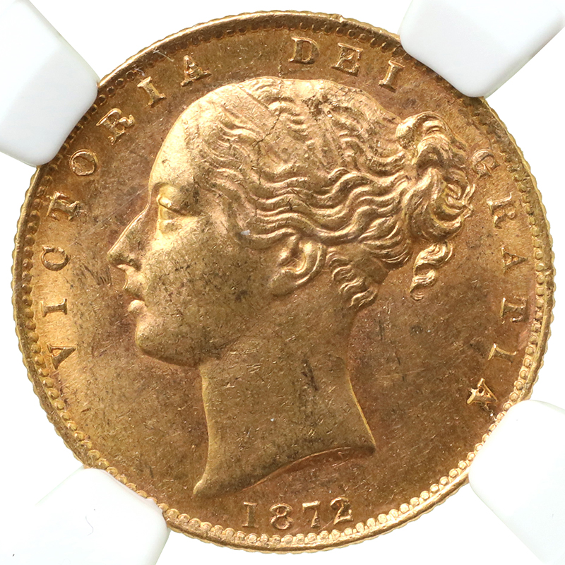イギリス 1872年銘 ソブリン金貨 ヴィクトリア ビクトリア Victoria 