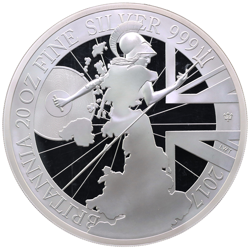 硬貨2017年 1oz イギリス ブリタニア NGC PF69UC 2PND 銀貨