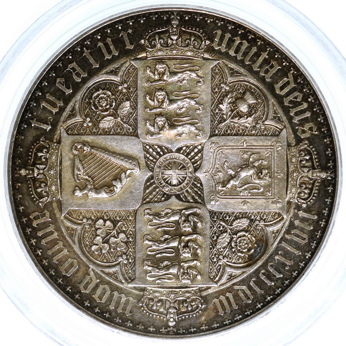 イギリス 1847年ヴィクトリアビクトリアゴシッククラウン プルーフ銀貨プレーンエッジ PCGS PR62【アンティークコイン・金貨・銀貨の販売・買取  ルナコイン】