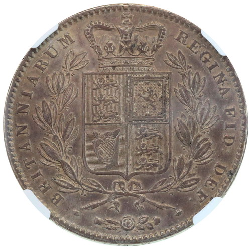 イギリス 1844年クラウン銀貨 ヴィクトリア ビクトリア Victoria ヤングヘッド VIII on edge Cinqfoil  Stop【アンティークコイン・金貨・銀貨の販売・買取 ルナコイン】