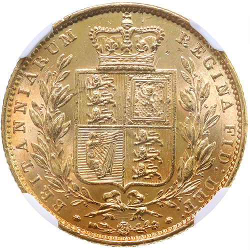 1890 イギリス本国 ソブリン金貨 ヴィクトリア ジュビリー MS61 未使用 