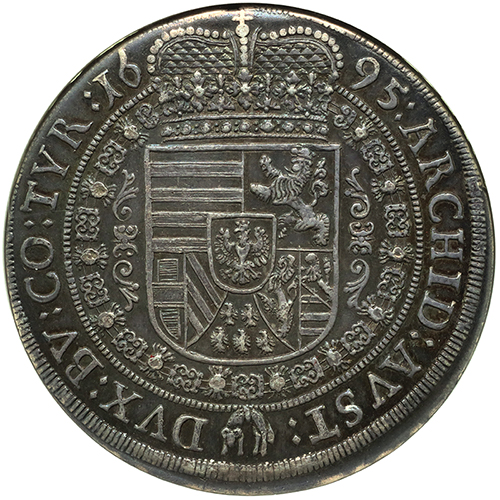 オーストリア 1695年 レオポルド1世 ターラー銀貨 ハプスブルク 