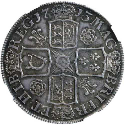 イギリス GREAT BRITAIN アン女王 1713年 クラウン銀貨 アフターユニオン NGC AU58 Anne Post-Union Crown 【アンティークコイン・金貨・銀貨の販売・買取 ルナコイン】