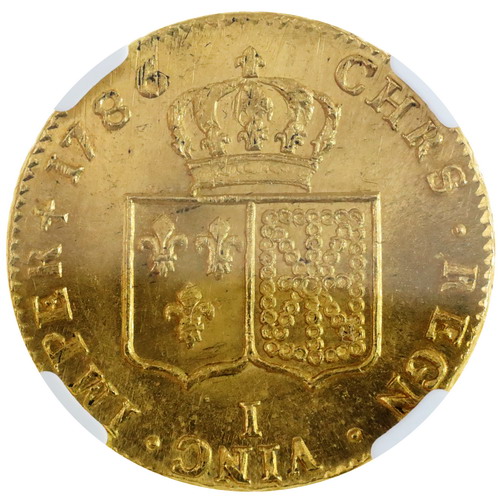 フランス 1786I 2ルイドール 金貨 ルイ16世 NGC MS64 状態稀少ハイ