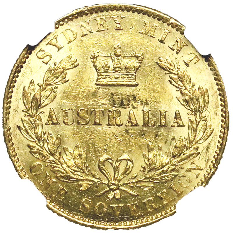 イギリス領オーストラリア 1866年銘 シドニーミント ヴィクトリア