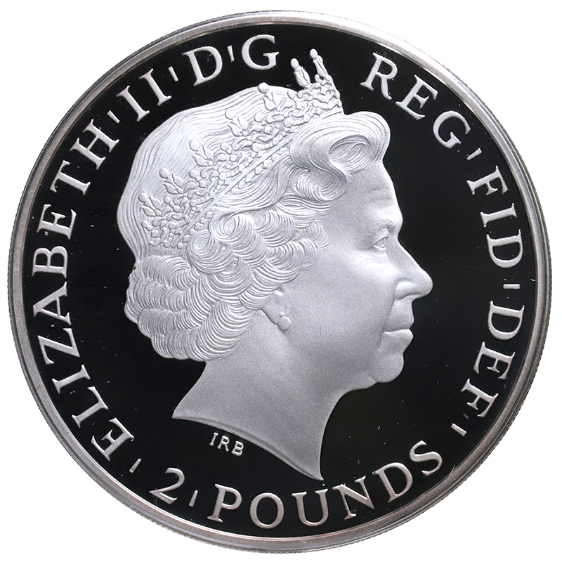 イギリス ブリタニア 2014年 2ポンド 1オンス プルーフ 銀貨 ...