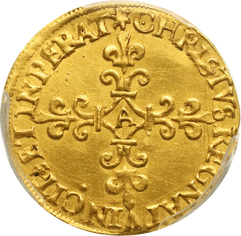 【値下げしました】中世フランス 1569年A エキュ 金貨 シャルル9世