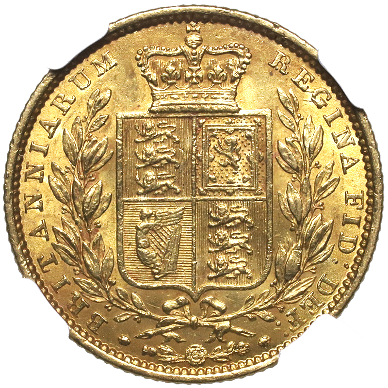 イギリス 1851年 ソブリン金貨Sovereign ヴィクトリア ビクトリア Victoria ヤングヘッド NGC MS61【アンティークコイン ・金貨・銀貨の販売・買取 ルナコイン】