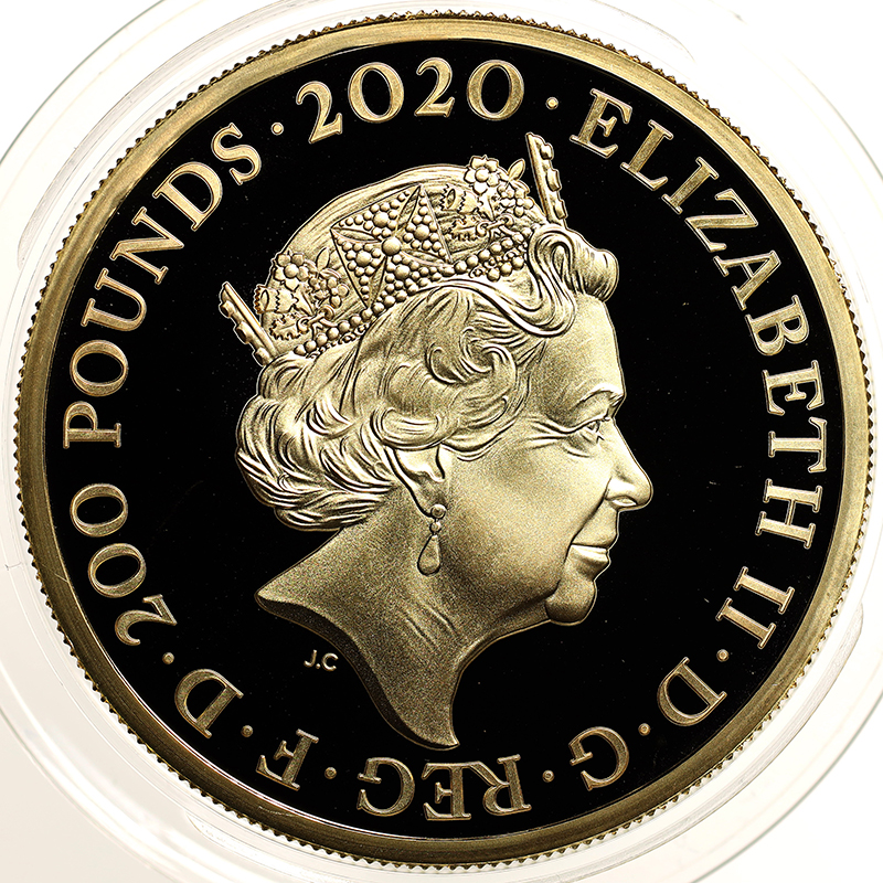 イギリス 2020年 200ポンド2オンスプルーフ 200ポンド純金貨 ...