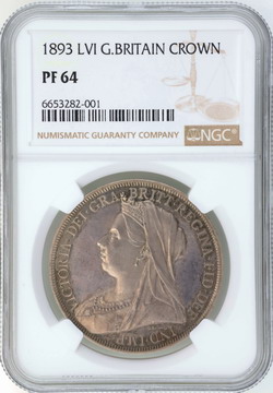 1893イギリス １クラウン銀貨 ビクトリア・アンティーク コイン 1893 ヴィクトリア女王 オールドヘッド 聖ジョージ竜退治