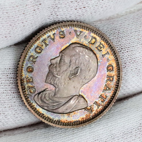 イギリス GREAT BRITAIN 1913年銘 8ペンス プルーフパターン銀貨 試作 