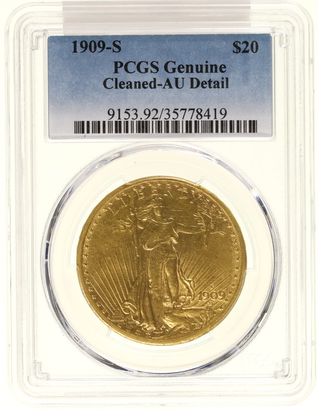 アメリカ 1909年S 20ドル金貨 モットーMotto セントゴーデンズ PCGS