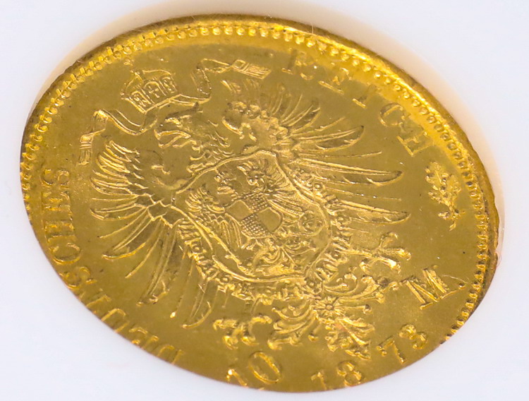『NGC MS66』ドイツ・プロイセン王国ヴィルヘルム1世10マルク金貨アンティークコイン