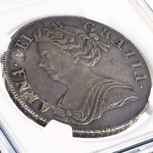 イギリス GREAT BRITAIN アン女王 1713年 クラウン銀貨 アフターユニオン NGC AU58 Anne Post-Union  Crown【アンティークコイン・金貨・銀貨の販売・買取 ルナコイン】