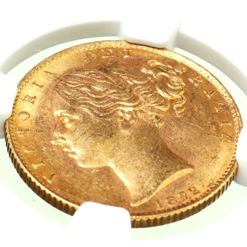 イギリス 1872年銘 ソブリン金貨 ヴィクトリア ビクトリア Victoria