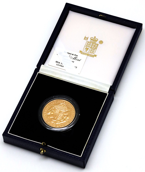イギリス 1989年 5ポンド 金貨 エリザベス2世 ソブリン金貨500周年記念 FDC 保証書 共箱付【アンティークコイン・金貨・銀貨の販売・買取  ルナコイン】