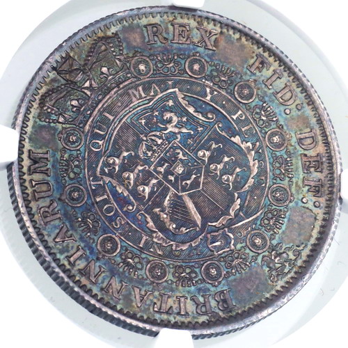 1707年 イギリス アン女王 ハーフクラウン銀貨 アンティークコイン NGC