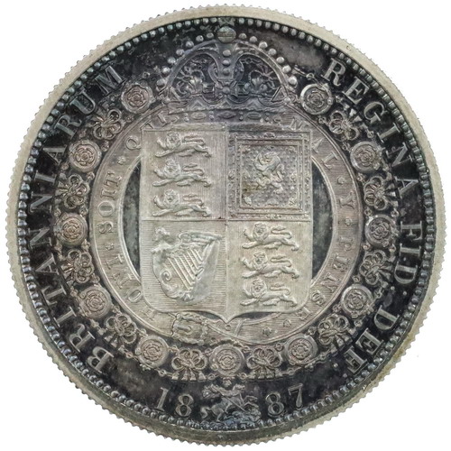イギリス GREAT BRITAIN 1887年プルーフ ハーフクラウン銀貨 Proof
