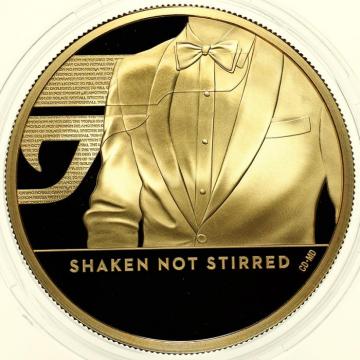 イギリス　2020年　200ポンド2オンスプルーフ 200ポンド純金貨　エリザベス2世　007シリーズ第三弾”Shaken, Not Stirred"　限定250枚　COA保証書BOX付
