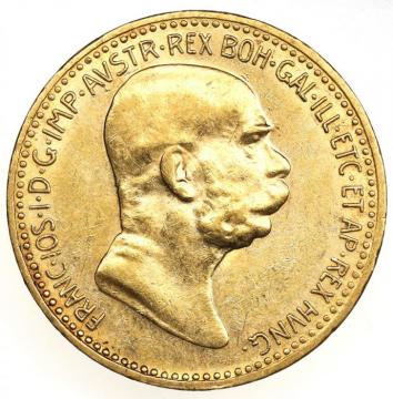 オーストリア(ハンガリー) 1909年 10コロナ金貨 フランツ・ヨーゼフⅠ世 EF