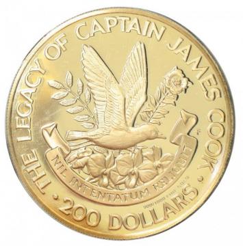 クック諸島(ニュージーランド;イギリス連邦) 1979年 200ドル プルーフ 金貨 FDC完全未使用