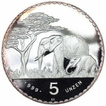 ナミビア(旧ドイツ領南西アフリカ) 1987年BP ライターデンクマール75周年記念 純銀メダル5オンス プルーフ FDC完全未使用