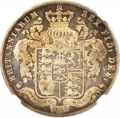 イギリス　1826年　ハーフクラウン銀貨プルーフ　ジョージ4 世NGC PF64