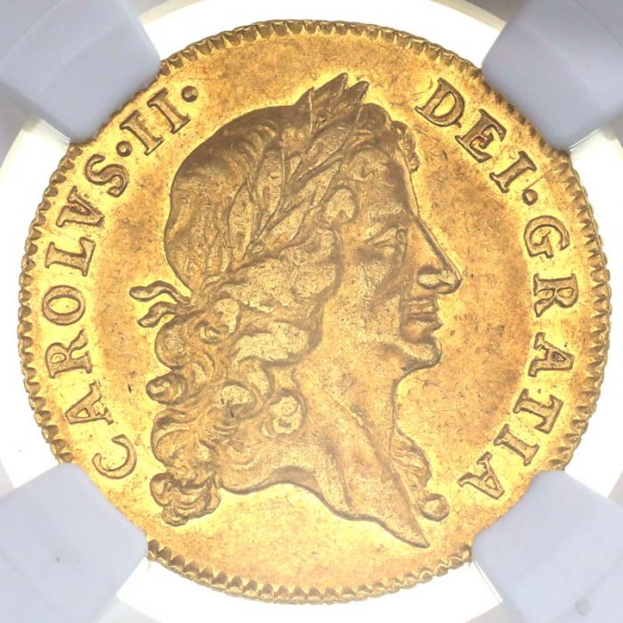 イングランド イギリス England Great Britain 1664年 英国 ギニア金貨 ギニー チャールズ2世 Ngc鑑定済 Au50 アンティークコイン 金貨 銀貨の販売 買取 ルナコイン