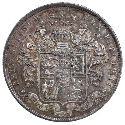 GREAT BRITAIN イギリス　ジョージ4世　1825年　ハーフクラウン銀貨　