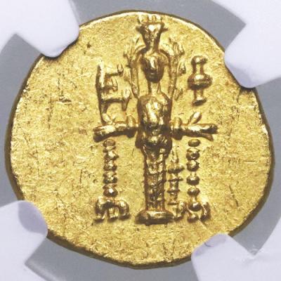 古代ギリシャ　イオニア　エフェソス スタテル 金貨 133-88BC NGC ChAU 5/5　4/5