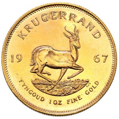 南アフリカ 1967年　1oz　クルーガーランド金貨　UNC　初年度発行