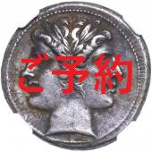 古代ローマ　共和国　共和政期　 BC225-214年 クアドリガトゥス銀貨2ドラクマ　ヤヌス神　NGC　Ch　VF