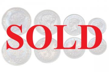 イギリス ビクトリア 1874年 マウンディ銀貨4枚セット スターリングシルバー ディープシートーン