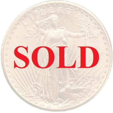 USA　アメリカ合衆国　1924年　20 ドル金貨　ダブルイーグル　AU　