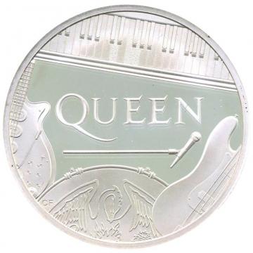 イギリス 2020年　1ポンド 1/2オンス プルーフ純銀貨　エリザベス2世　2020年音楽の伝説シリーズ　クイーン　QUEEN　アクリル共箱・保証書付き　FDC　しまうも飾るもよし