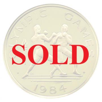 西サモア　1984年　100ドル　プルーフ金貨　オリンピック記念　共箱・保証書付き　FDC