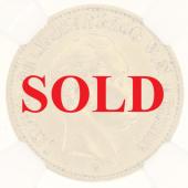 ドイツ ダルムシュタット　1876年H　10マルク 金貨　ルートヴィヒ3世　NGC　AU50