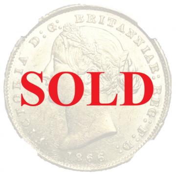 イギリス領オーストラリア　1866年銘　シドニーミント　ヴィクトリア　ビクトリア　Victoria　ヤングヘッド　ソブリン金貨　NGC　MS61